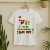 Why Fit In When You Were Born To Stand Out Autism Awareness T-Shirt