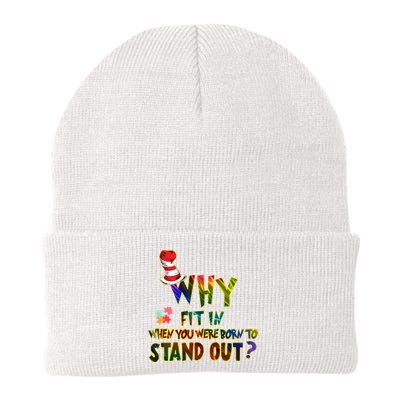 Why Fit In When You Were Born To Stand Out Autism Awareness Beanie