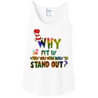 Why Fit In When You Were Born To Stand Out Autism Awareness Ladies Essential Tank