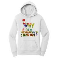 Why Fit In When You Were Born To Stand Out Autism Awareness Women's Pullover Hoodie
