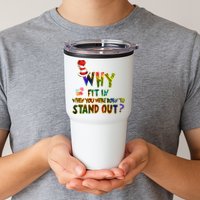 Why Fit In When You Were Born To Stand Out Autism Awareness Tumbler