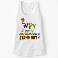 Why Fit In When You Were Born To Stand Out Autism Awareness Womens Tank Top