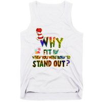 Why Fit In When You Were Born To Stand Out Autism Awareness Tank Top
