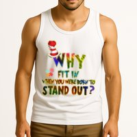 Why Fit In When You Were Born To Stand Out Autism Awareness Tank Top