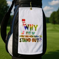 Why Fit In When You Were Born To Stand Out Autism Awareness Golf Towel