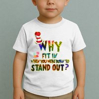 Why Fit In When You Were Born To Stand Out Autism Awareness Toddler T-Shirt