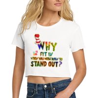 Why Fit In When You Were Born To Stand Out Autism Awareness Crop Top