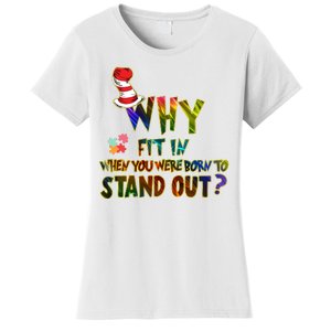 Why Fit In When You Were Born To Stand Out Autism Awareness Women's T-Shirt