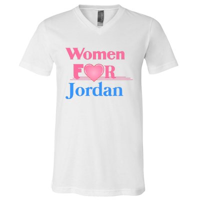 Women For Jim Jordan V-Neck T-Shirt