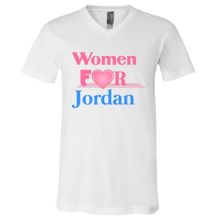 Women For Jim Jordan V-Neck T-Shirt