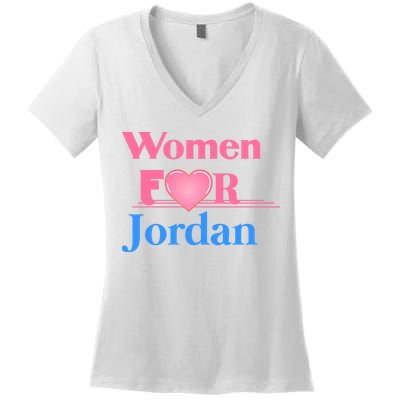 Women For Jim Jordan Women's V-Neck T-Shirt