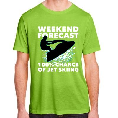 Weekend Forecast Jet Skiing Skier Motorboat Racer Great Gift Adult ChromaSoft Performance T-Shirt