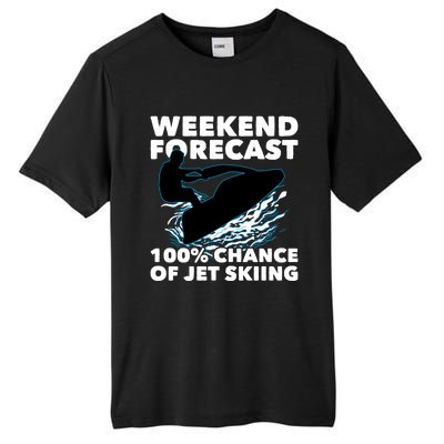 Weekend Forecast Jet Skiing Skier Motorboat Racer Great Gift Tall Fusion ChromaSoft Performance T-Shirt