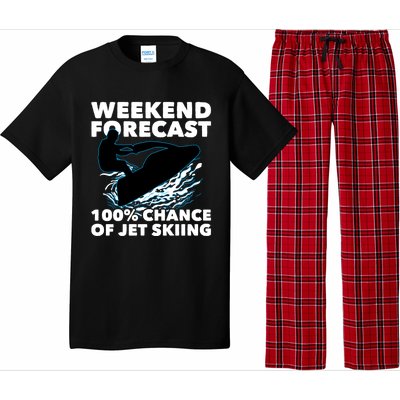 Weekend Forecast Jet Skiing Skier Motorboat Racer Great Gift Pajama Set