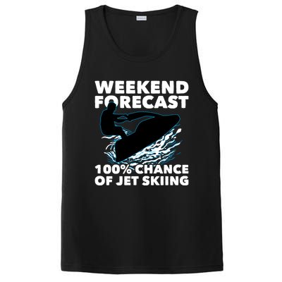 Weekend Forecast Jet Skiing Skier Motorboat Racer Great Gift PosiCharge Competitor Tank