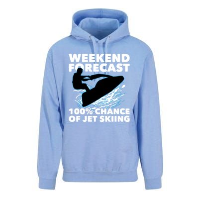 Weekend Forecast Jet Skiing Skier Motorboat Racer Great Gift Unisex Surf Hoodie