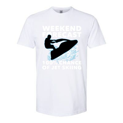 Weekend Forecast Jet Skiing Skier Motorboat Racer Great Gift Softstyle CVC T-Shirt