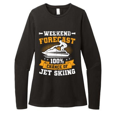 Weekend Forecast Jet Skiing Funny Jet Ski Gift Womens CVC Long Sleeve Shirt