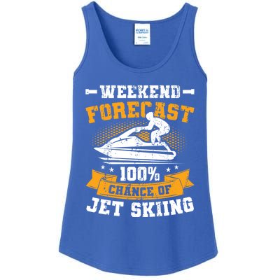 Weekend Forecast Jet Skiing Funny Jet Ski Gift Ladies Essential Tank