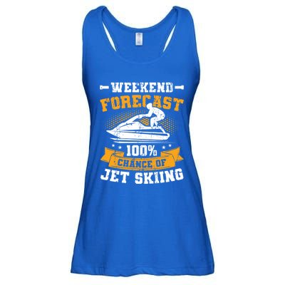 Weekend Forecast Jet Skiing Funny Jet Ski Gift Ladies Essential Flowy Tank