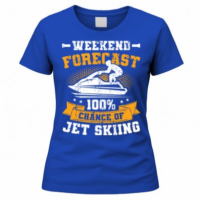 Weekend Forecast Jet Skiing Funny Jet Ski Gift Women's T-Shirt