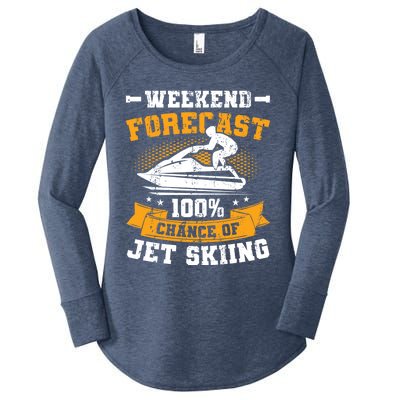 Weekend Forecast Jet Skiing Funny Jet Ski Gift Women's Perfect Tri Tunic Long Sleeve Shirt