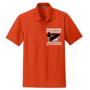 Weekend Forecast Jet Skiing Gift Skier Motorboat Racer Gift Dry Zone Grid Polo