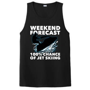 Weekend Forecast Jet Skiing Gift Skier Motorboat Racer Gift PosiCharge Competitor Tank