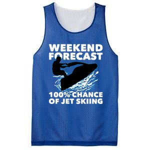 Weekend Forecast Jet Skiing Gift Skier Motorboat Racer Gift Mesh Reversible Basketball Jersey Tank