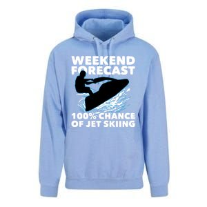 Weekend Forecast Jet Skiing Gift Skier Motorboat Racer Gift Unisex Surf Hoodie