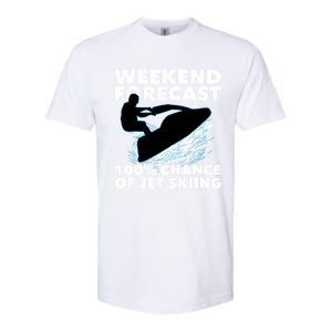 Weekend Forecast Jet Skiing Gift Skier Motorboat Racer Gift Softstyle CVC T-Shirt