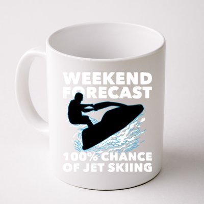 Weekend Forecast Jet Skiing Gift Skier Motorboat Racer Gift Coffee Mug