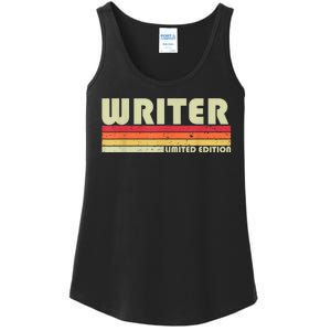 WRITER Funny Job Title Profession Birthday Worker Idea Ladies Essential Tank