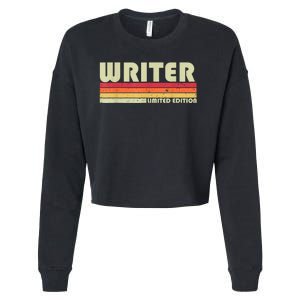 WRITER Funny Job Title Profession Birthday Worker Idea Cropped Pullover Crew