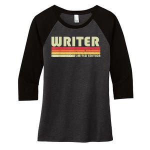 WRITER Funny Job Title Profession Birthday Worker Idea Women's Tri-Blend 3/4-Sleeve Raglan Shirt