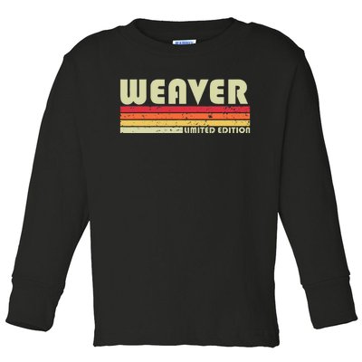 Weaver Funny Job Title Profession Birthday Worker Idea Toddler Long Sleeve Shirt