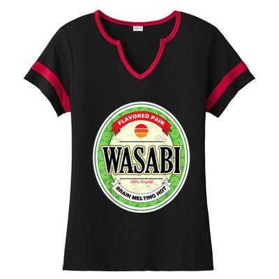 Wasabi Funny Japanese Sushi Condiment Halloween Costume Ladies Halftime Notch Neck Tee