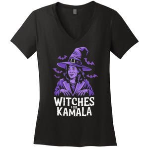 Witches For Kamala Harris Political Election 2024 Women's V-Neck T-Shirt