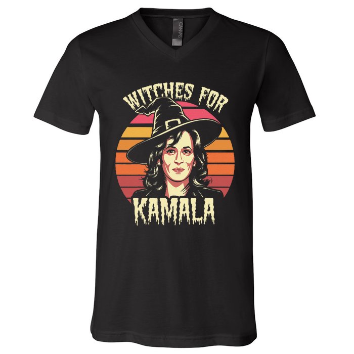 Witches For Kamala Harris Political Election 2024 V-Neck T-Shirt