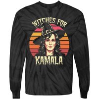 Witches For Kamala Harris Political Election 2024 Tie-Dye Long Sleeve Shirt