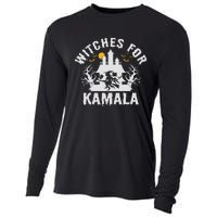 Witches For Kamala Harris 2024 President Happy Halloween Cooling Performance Long Sleeve Crew