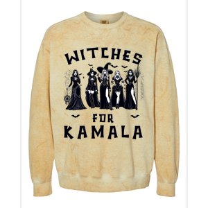 Witches For Kamala Harris Election 2024 Halloween Colorblast Crewneck Sweatshirt