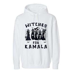 Witches For Kamala Harris Election 2024 Halloween Garment-Dyed Fleece Hoodie