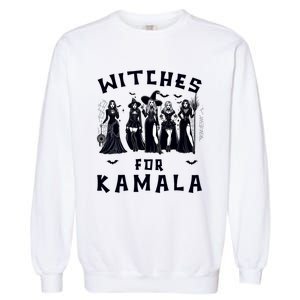 Witches For Kamala Harris Election 2024 Halloween Garment-Dyed Sweatshirt