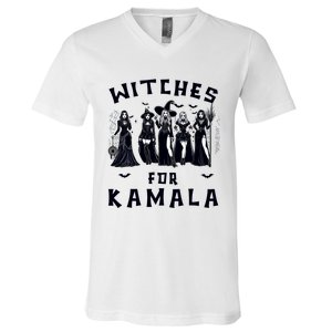 Witches For Kamala Harris Election 2024 Halloween V-Neck T-Shirt