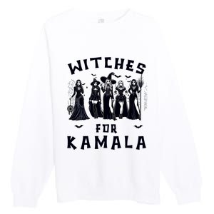 Witches For Kamala Harris Election 2024 Halloween Premium Crewneck Sweatshirt