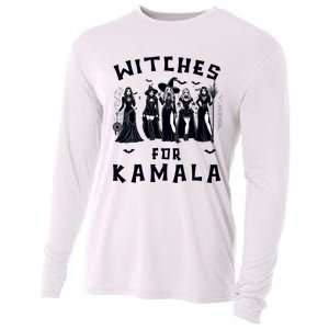 Witches For Kamala Harris Election 2024 Halloween Cooling Performance Long Sleeve Crew