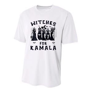 Witches For Kamala Harris Election 2024 Halloween Youth Performance Sprint T-Shirt