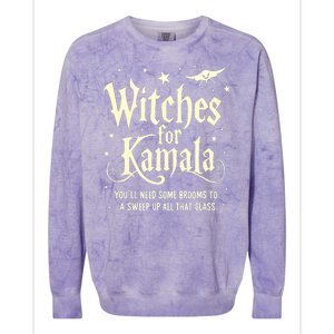 Witches For Kamala Harris Halloween Colorblast Crewneck Sweatshirt