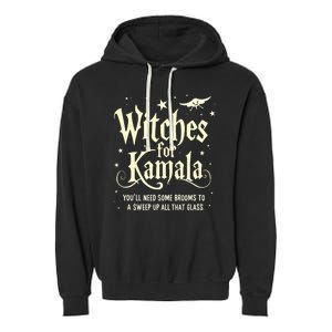 Witches For Kamala Harris Halloween Garment-Dyed Fleece Hoodie